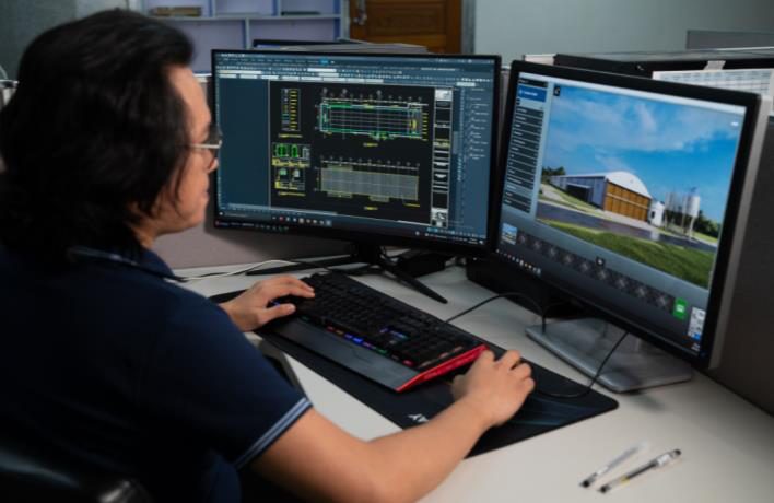 Engineer working in CAD