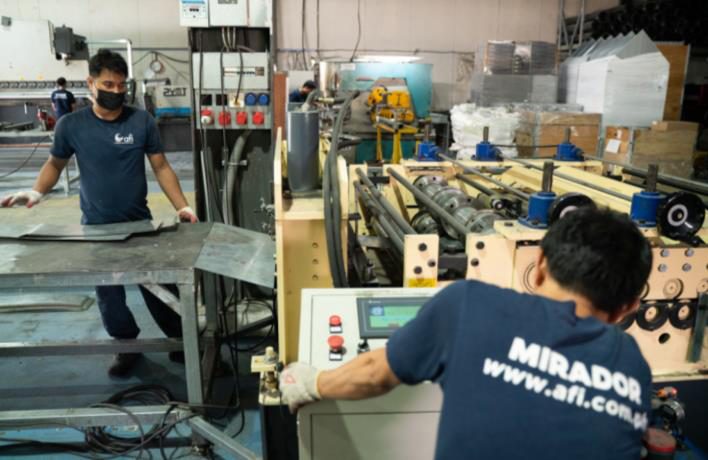 Machine operator at work