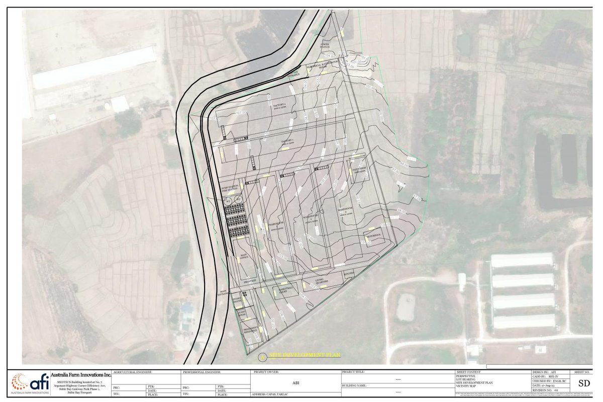 Land development plan drawing