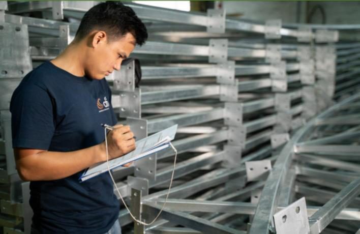 Quality checks on rollformed steel